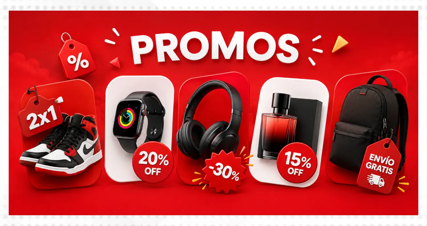 Promociones con descuentos en calzado, accesorios, tecnología y otros productos